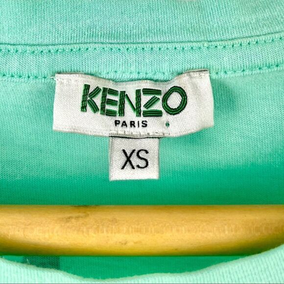 KENZO Paris Oui Non Mint Modal Cotton Blend Baby T-Shirt Size XS - Picture 6 of 6